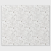 Earth Confetti Watercolor Dots Wrapping Paper Geschenkpapier (Flach)