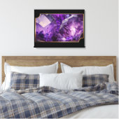 Earth Crystals Gemstones Amethyst Leinwanddruck (Insitu (Schlafzimmer))