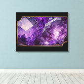 Earth Crystals Gemstones Amethyst Leinwanddruck (Insitu (Holzboden))