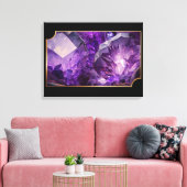 Earth Crystals Gemstones Amethyst Leinwanddruck (Insitu (Wohnzimmer))