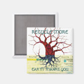 Earth Danke dir Magnet (Vorderseite/Rückseite)