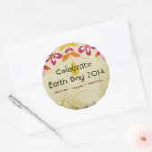 Earth Day 2014 Floral Abstrakt Stickers (Umschlag)