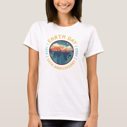 Earth Day 2020 50 Jahre Retro Graphic T-Shirt (Vorderseite)