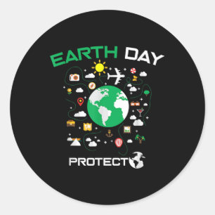 Earth Day 2022 Environmental Protection Gerettet P Runder Aufkleber