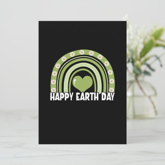Earth Day 2022 Happy Earth Day Rainbow Save The Date (Stehend Vorderseite)