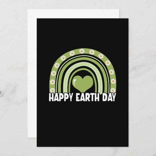 Earth Day 2022 Happy Earth Day Rainbow Save The Date (Vorne/Hinten)