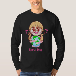 Earth Day 2022 Niedlich Happy Girl, dass unsere Li T-Shirt