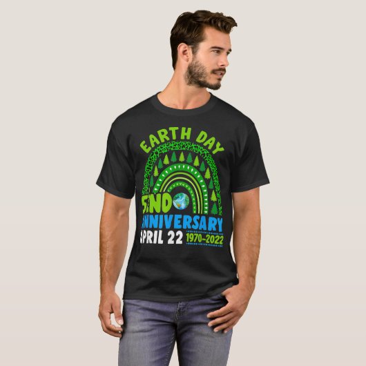 Earth Day 2022 Rainbow Trendy 52. Jubiläum Kid T-Shirt (Vorne ganz)
