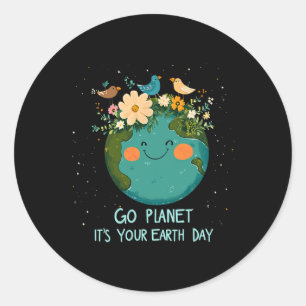 Earth Day 2025 Go Planeti T's Your Earth Day Niedl Runder Aufkleber