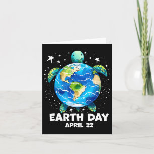 Earth Day 2025 Restore Earth Sea Turtle Art Rett T Karte