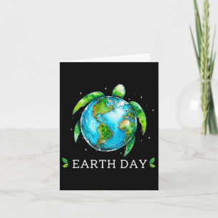 Earth Day 2025 Restore Earth Sea Turtle Art Rett T Karte