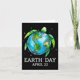 Earth Day 2025 Restore Earth Sea Turtle Art Rett T Karte