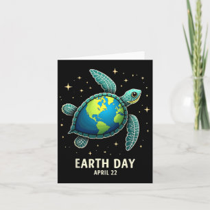 Earth Day 2025 Restore Earth Sea Turtle Art Rett T Karte
