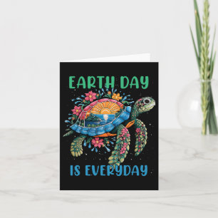 Earth Day 2025 Restore Earth Sea Turtle Art Rett T Karte