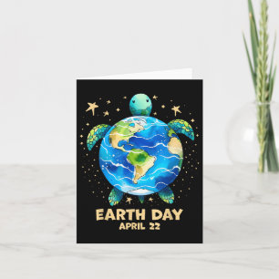 Earth Day 2025 Restore Earth Sea Turtle Art Rett T Karte