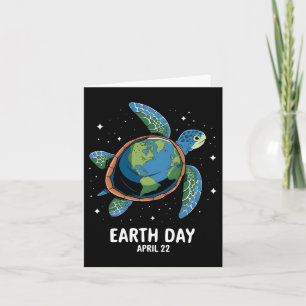 Earth Day 2025 Restore Earth Sea Turtle Art Rett T Karte