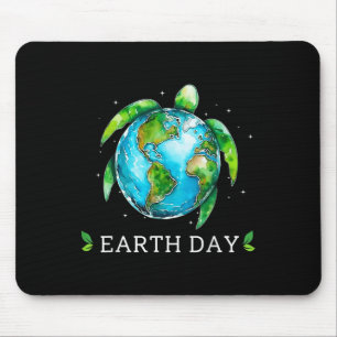 Earth Day 2025 Restore Earth Sea Turtle Art Rett T Mousepad