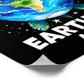 Earth Day 2025 Restore Earth Sea Turtle Art Rett T Poster (Ecke)