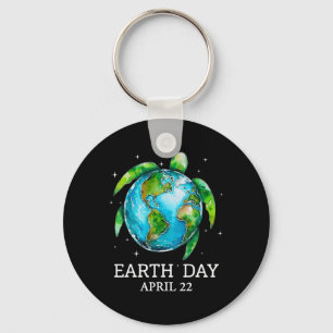 Earth Day 2025 Restore Earth Sea Turtle Art Rett T Schlüsselanhänger