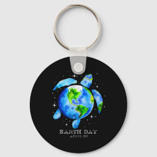 Earth Day 2025 Restore Earth Sea Turtle Art Rett T Schlüsselanhänger