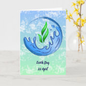 Earth Day 2025 Unser Power Unser Planet-Wappen Karte (Gelbe Blume)