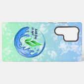 Earth Day 2025 Unser Power Unser Planet-Wappen Samsung Galaxy Hülle (Rückseite (Horizontal))