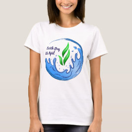 Earth Day 2025 Unser Power Unser Planet-Wappen T-Shirt