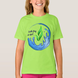 Earth Day 2025 Unser Power Unser Planet-Wappen T-Shirt