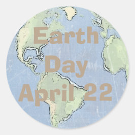 Earth Day 22. April, Briefkleber Runder Aufkleber