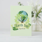 Earth Day 22 April Dankeschön Karte (Stehend Vorderseite)