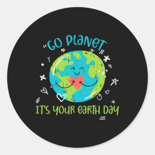 Earth Day 22 April Go Planet Dein Earth Day Wo Runder Aufkleber