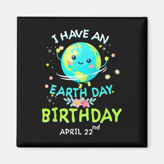 Earth Day 22. April Grüner Geburtstag Magnet (Vorne)
