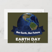 Earth Day 22. April Postkarte (Vorne/Hinten)