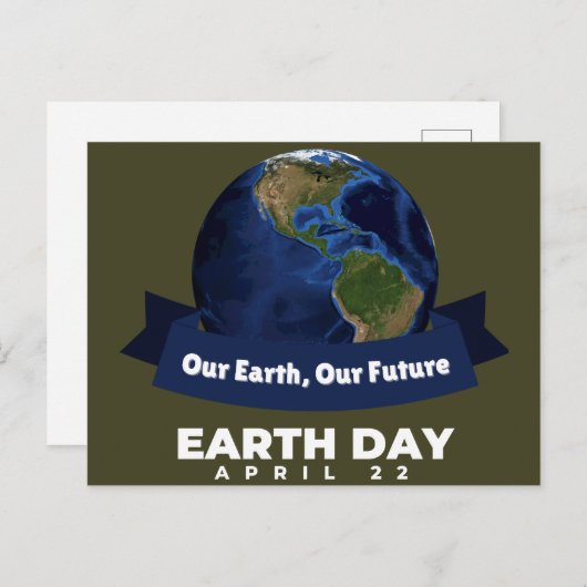 Earth Day 22. April Postkarte (Vorne/Hinten)