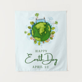Earth Day 22. April Wandteppich