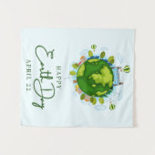 Earth Day 22. April Wandteppich (Vorderseite (Horizontal))