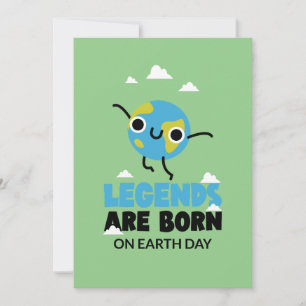 Earth Day Birthday 22. April Feiertagskarte