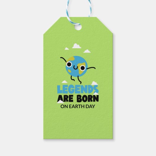 Earth Day Birthday 22. April Geschenkanhänger (Vorderseite)