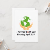 Earth Day Birthday 22. April Karte (Vorderseite/Rückseite Beispiel)