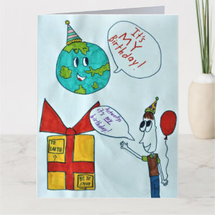 Earth Day Birthday Card Karte