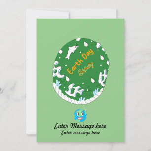 Earth Day Birthday Custom Feiertagskarte