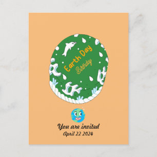 Earth Day Birthday Custom Postkarte