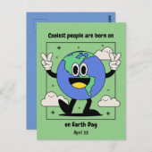 Earth Day Birthday Geboren am 22. April Custom Postkarte (Vorne/Hinten)
