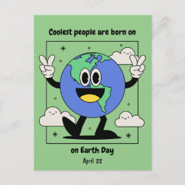 Earth Day Birthday Geboren am 22. April Custom Postkarte