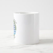 Earth Day Blue Green Globe Map Planet Jumbo-Tasse (Vorderseite)