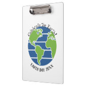Earth Day Blue Green Globe Map Planet Klemmbrett (Links)