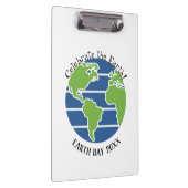 Earth Day Blue Green Globe Map Planet Klemmbrett (Rechts)