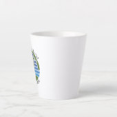 Earth Day Blue Green Globe Map Planet Milchtasse (Vorderseite)