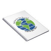 Earth Day Blue Green Globe Map Planet Notizblock (Rechte Seite)