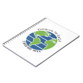 Earth Day Blue Green Globe Map Planet Notizblock (Linke Seite)